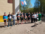 Легкоатлетический кросс среди лыжников.