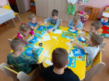 Аппликация "Белый заяц"