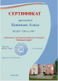 Сертификат участника муниципального конкурса "Любимый город"