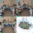 Аппликация "Подснежник". Младшая группа.