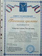 Мои достижения (Благодарственные письма)