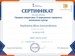 Праздник каждый день Сертификат участника вебинара