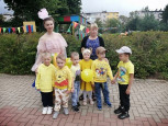 Радуга - дуга, лента  разноцветная!