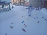 «Снеговик спешит на праздник к детям» 