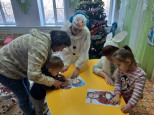 Снеговик и Зайка в зимнем городе