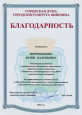 Благодарность городской Думы городского округа Кинешма 