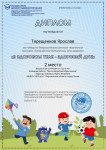 Диплом II место "В здоровом теле - здоровый дух!"