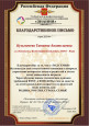 Почетные грамоты, благодарственные письма