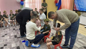 23 февраля в подготовительных группах : "Созвездие", "Затейники", "Волшебники"