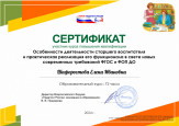 Особенности деятельности старшего воспитателя