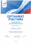 Сертификат участника Онлайн - флешмоба  "Цвета Российского флага"