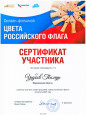 Сертификаты участников Онлайн-флешмоба «Цвета Российского Флага» 2025
