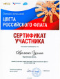 Сертификаты участников Онлайн-флешмоба «Цвета Российского Флага» 2025