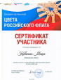 Сертификаты участников Онлайн-флешмоба «Цвета Российского Флага» 2025