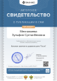 Публикации в сборниках и на сайтах