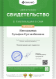 Публикации в сборниках и на сайтах