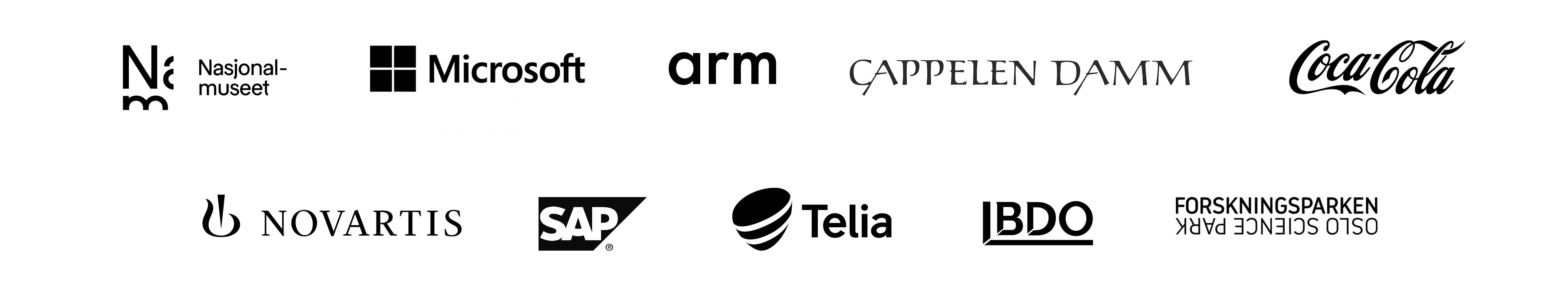 Logoer Herman Miller kunder i Norge utvalgte