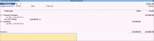 Fixed Asset Purchase with Journal Voucher in TallyPrime
