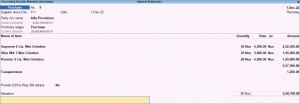 Purchase Voucher in TallyPrime