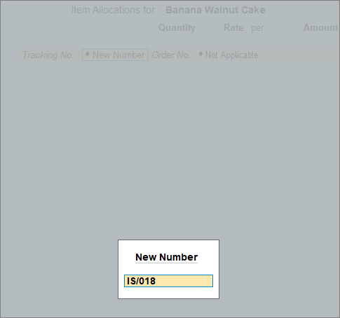 Record Purchase with New Tracking Number