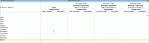 Purchase Order Book with Column View in TallyPrime