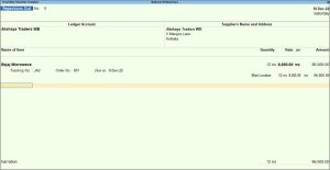 Rejection Out Voucher in TallyPrime