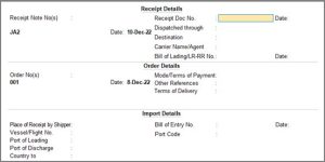 Purchase against Receipt Note in TallyPrime