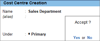 Creation-of-cost-centre