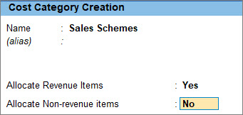 Cost-category-creation