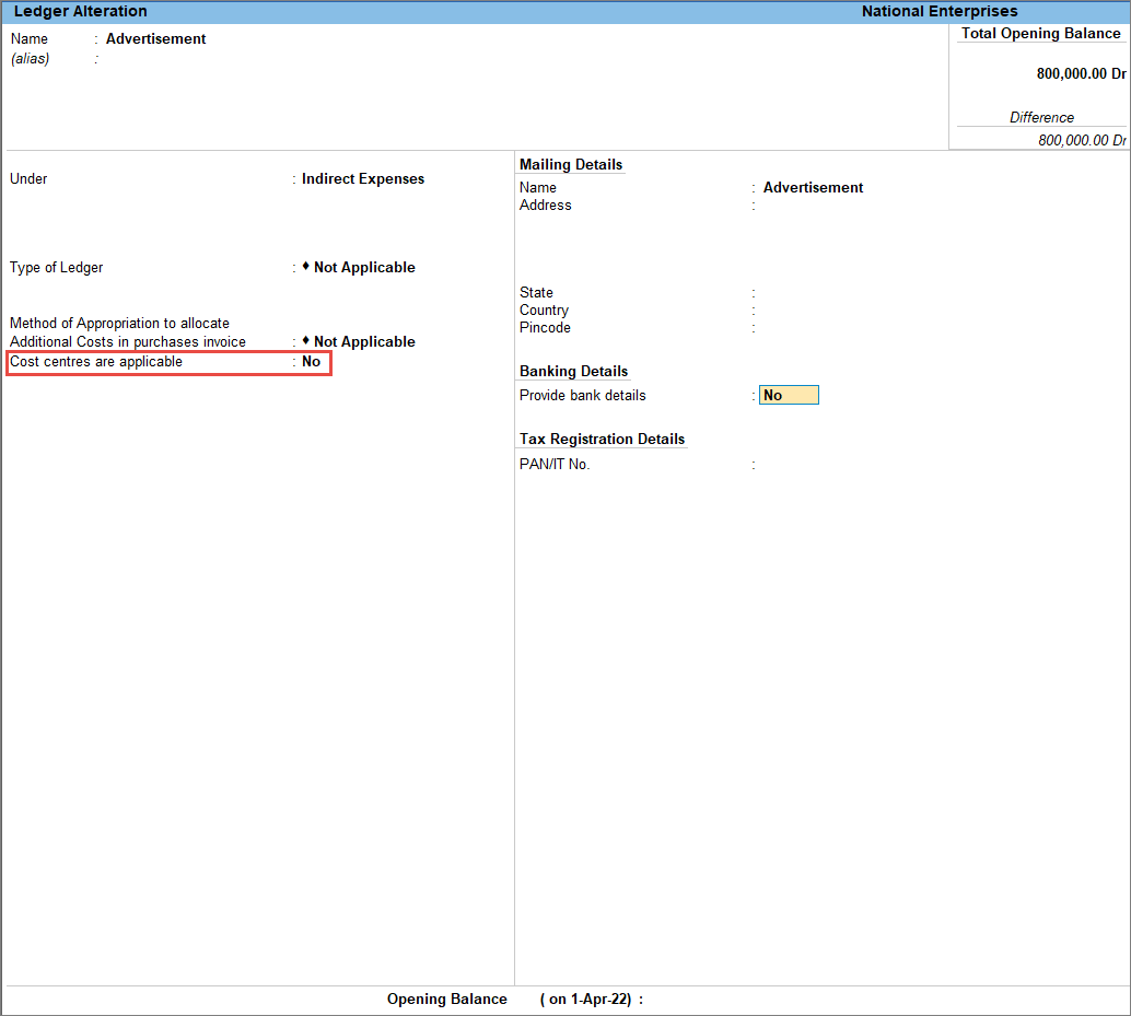 Disable-cost-centre-for-specific-ledger