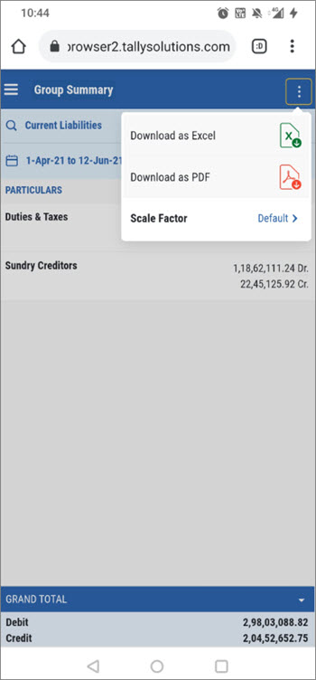 Download as PDF or Excel While Viewing Reports in Browsers