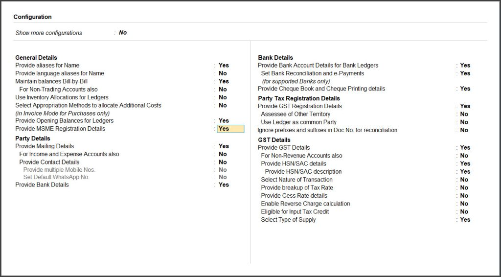 ledger config