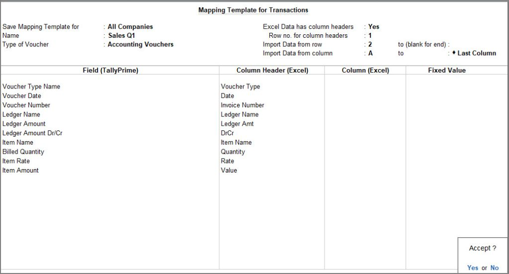 Ledger Entries in Fixed Rows