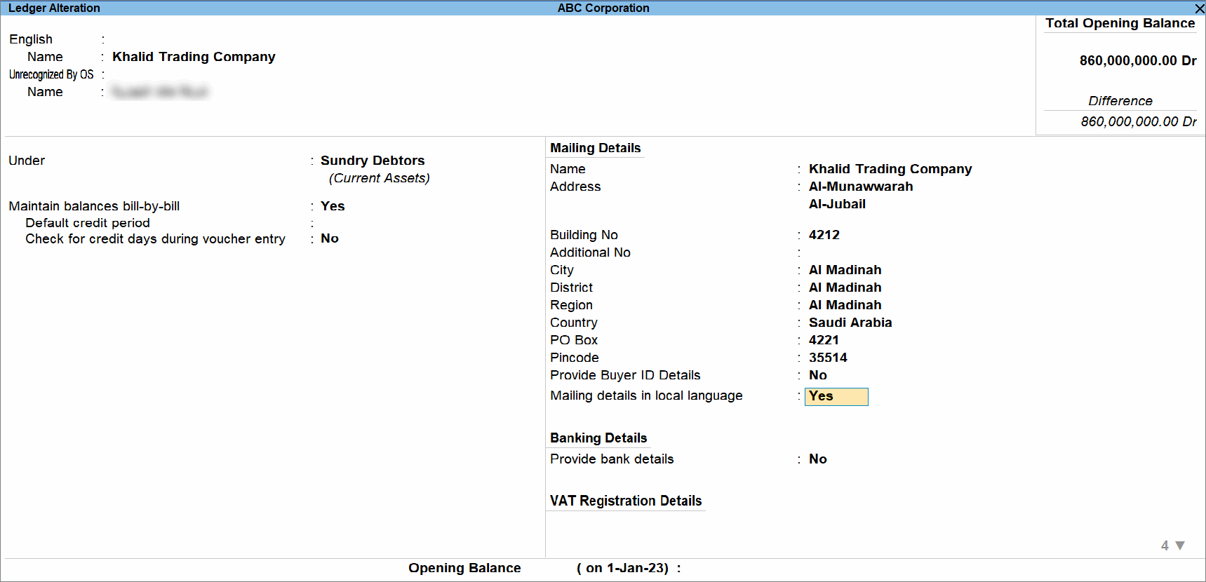 Ledger Alteration for e-Invoice in TallyPrime