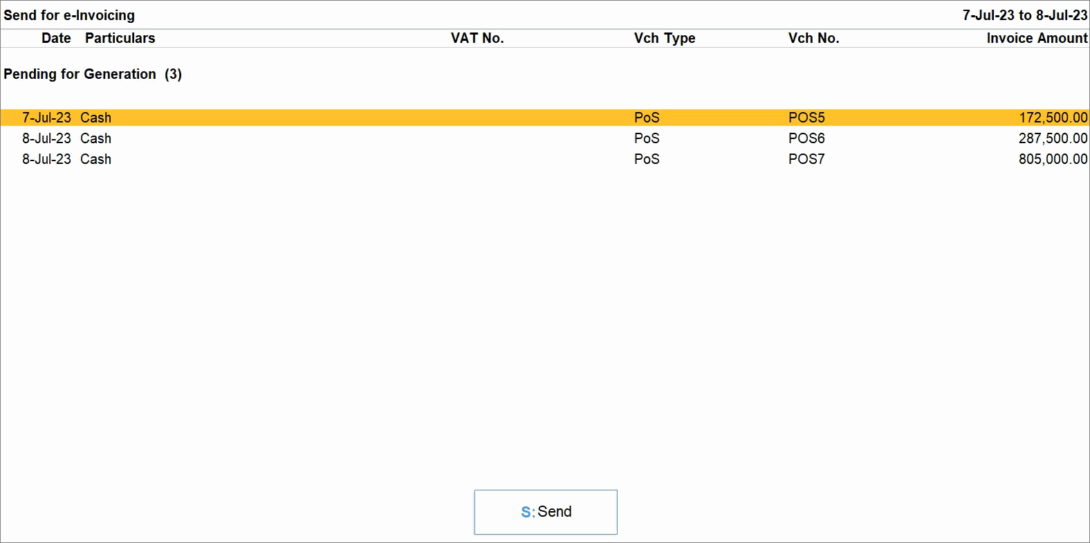 e-Invoice Generation for Multiple Vouchers in TallyPrime