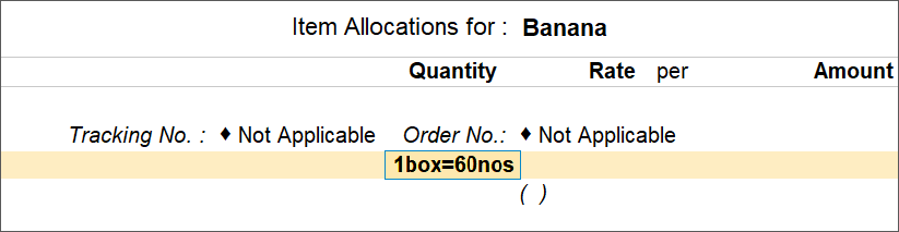 The Alternate Units Used for Conversion when Allocating Stock Items