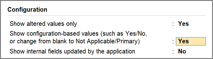Differences Between Edit Log Versions Configuration