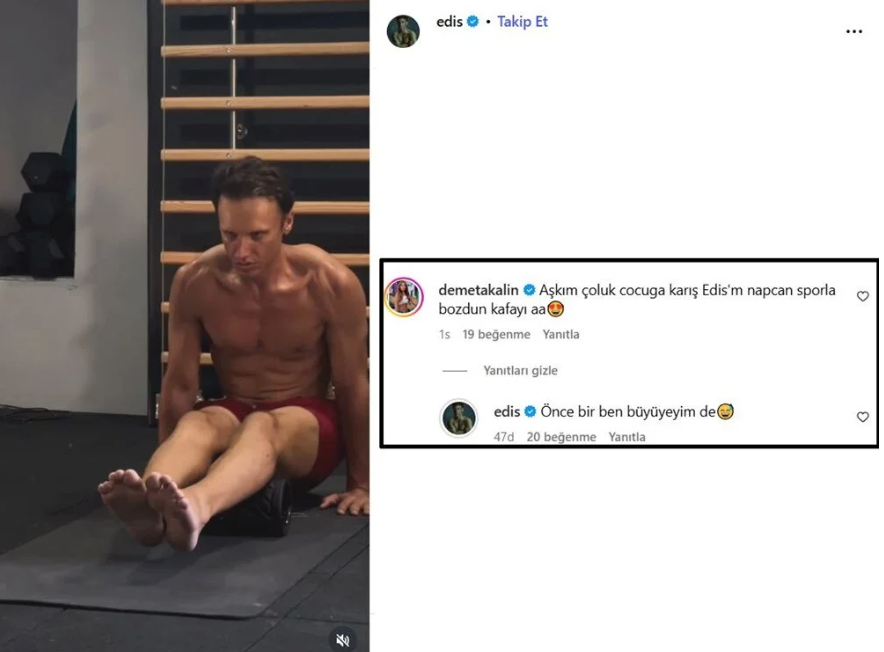 demet akalin in edis in spor paylasimina yorumu dikkat cekti