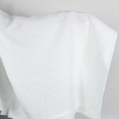 Tykk lin i melkehvit farge