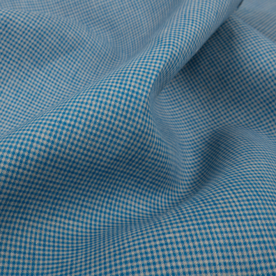 Blå rutete linstoff