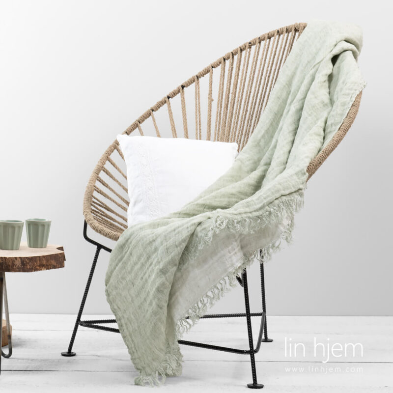 Tosidig linpledd i lys gr&oslash;nn farge.