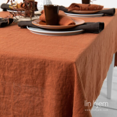 Vasket linduk i oransje farge.