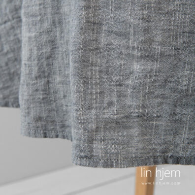 Vasket duk i bomull/lin, rund.