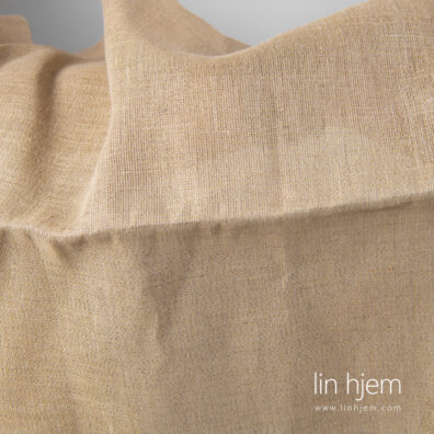 Grått naturell linstoff, blankt.