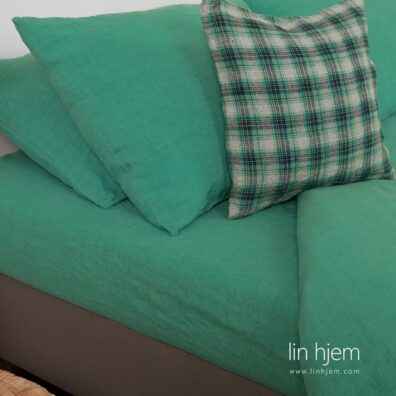 Grønt sengesett i lin, verdi.