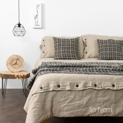 Mars sengesett av naturlig lin farge.