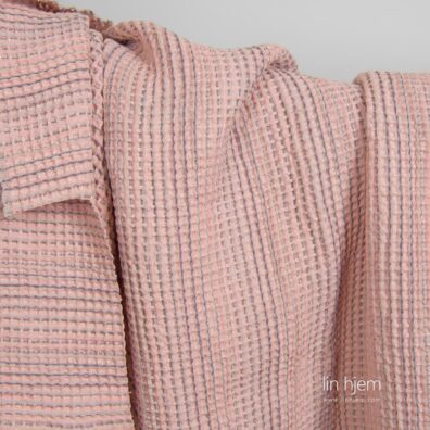 Rosa vasket stoff, halvlin.