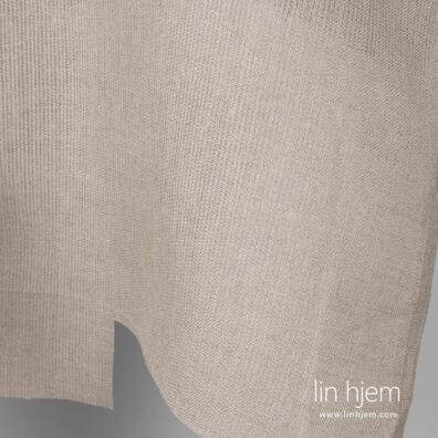 Linstoff, naturlig farget, løstvevd.