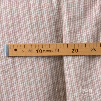 Rutete lin-ull stoff, vasket.