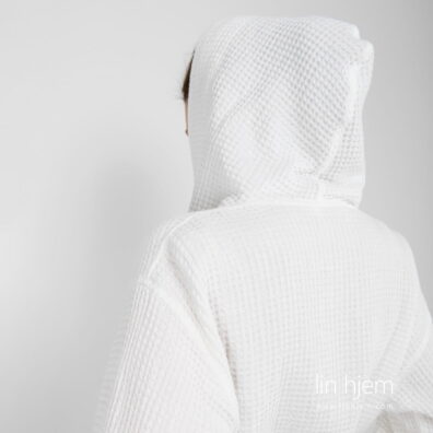 Dame morgenkåpe i hvit farge, vero